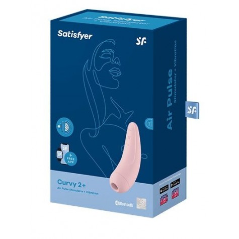 Розовый вакуум-волновой стимулятор Satisfyer Curvy 2+